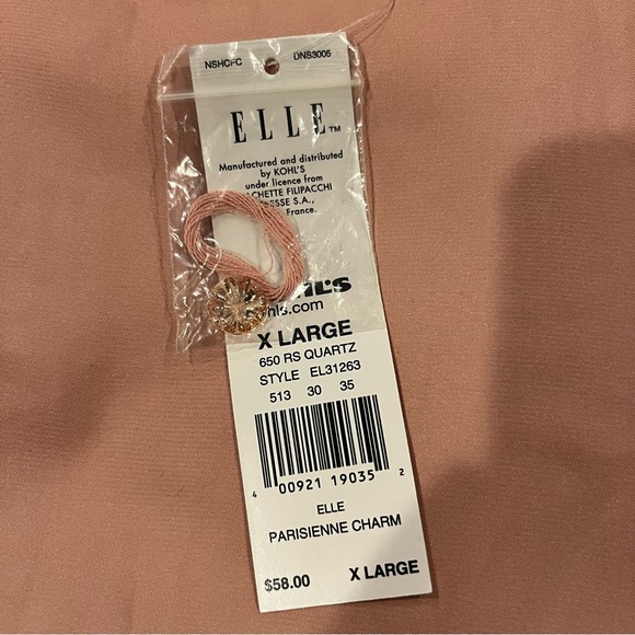 🌸NWT ELLE BLUSH PINK CARDIGAN SWEATER WITH SATIN BOW🌸 - Picture 7 of 8